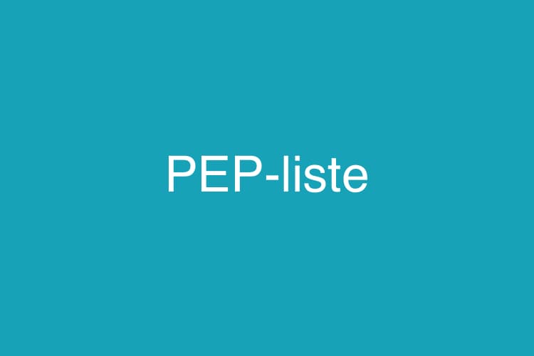 PEP-liste : Politisk eksponerede personer
